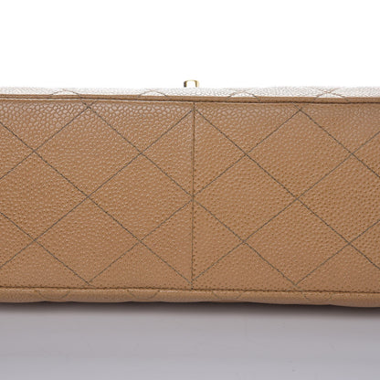 Chanel Caviar Quilted Jumbo Single Flap Beige 13 of 18