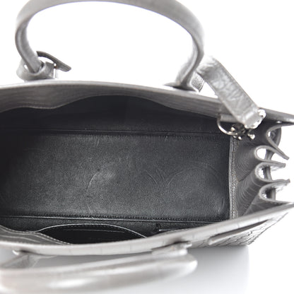 Saint Laurent Calfskin Crocodile Embossed Baby Sac De Jour Fog 4 of 23