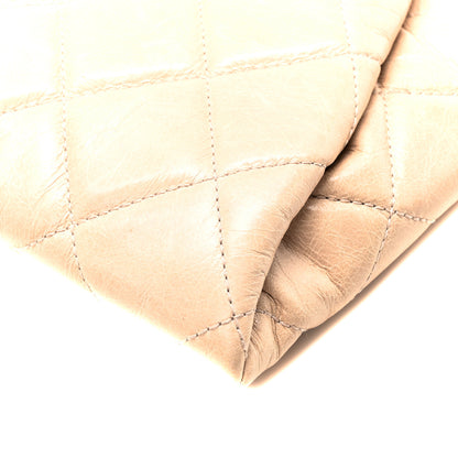 Chanel Glazed Calfskin Quilted Coco Pleats Chain Clutch Light Pink 10 of 10