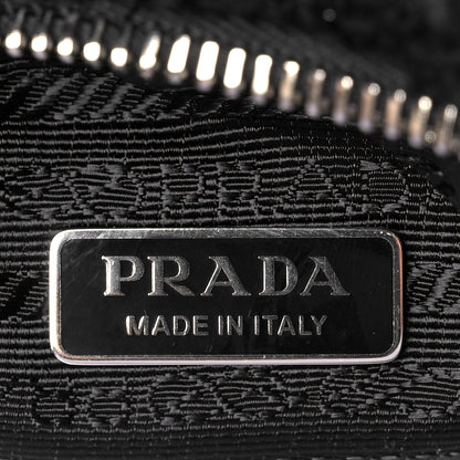 Prada Terry Cloth Mini Re-Edition 2000 Bag Black White 6 of 9