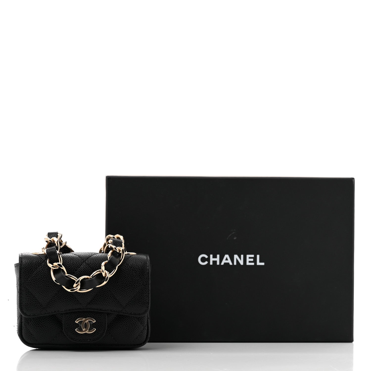 Chanel Caviar Quilted Mini Chain Belt Bag Black 11 of 11