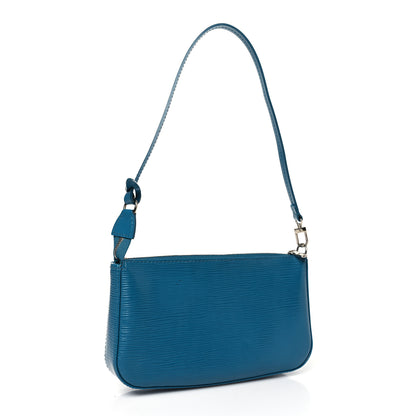 Louis Vuitton Epi Pochette Accessories NM Cyan 3 of 11