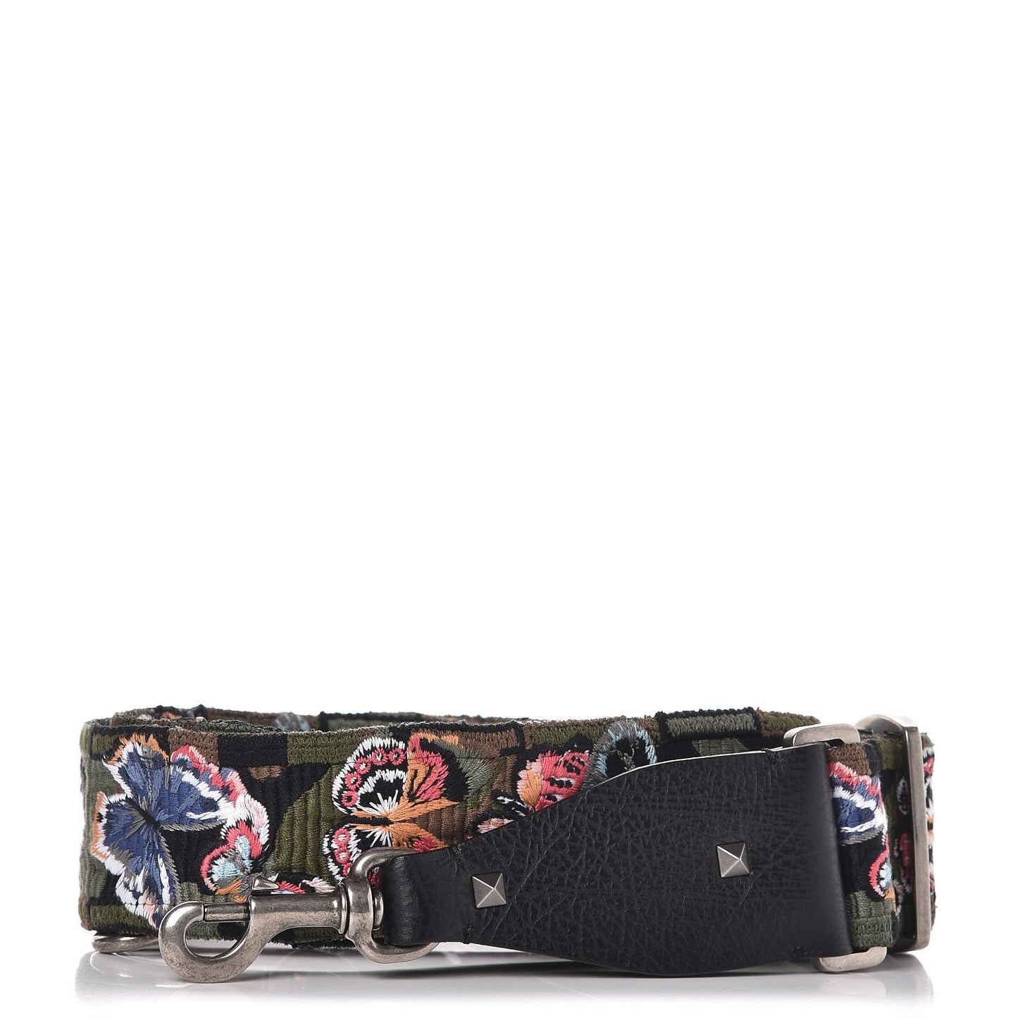 Canvas Camubutterfly Rockstud Guitar Strap Multicolor