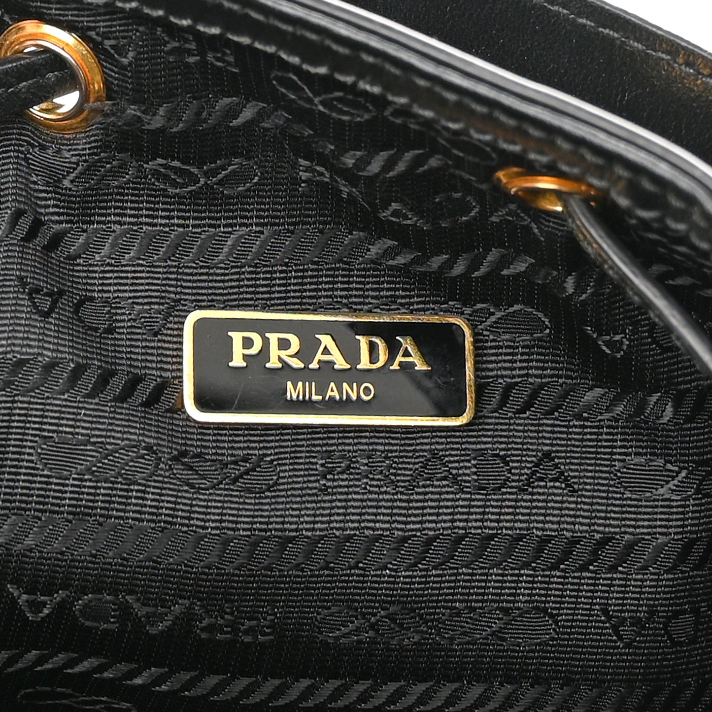 Jacquard Logo Mini Bucket Bag Black