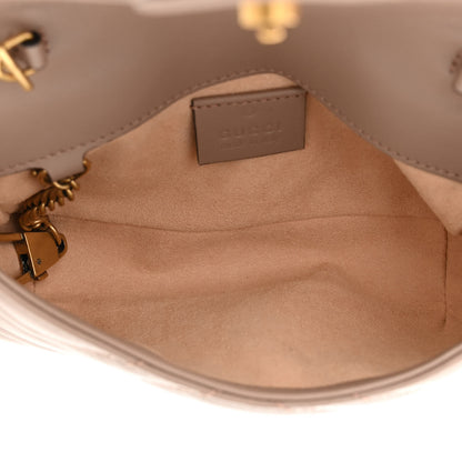 Gucci Calfskin Matelasse Super Mini GG Marmont Shoulder Bag Porcelain Rose 5 of 10