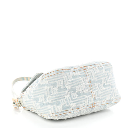 Fendi Denim Zucca Mini Mama Baguette Blue 4 of 8