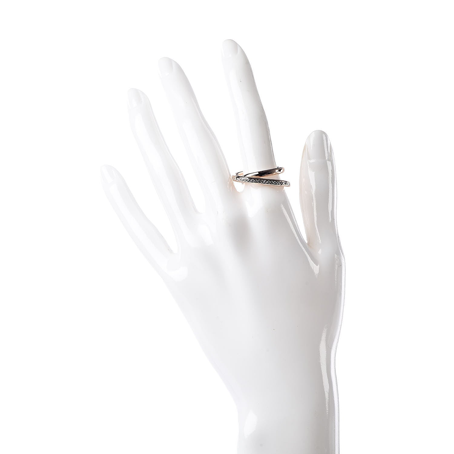 Hermes 18K Rose Gold Diamond Vertige Coeur Ring 53 6.25 2 of 5