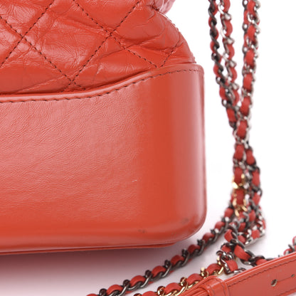 Chanel Aged Calfskin Quilted Medium Gabrielle Hobo Red 13 of 13