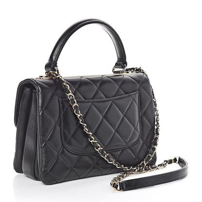 Chanel Lambskin Quilted Small Trendy CC Dual Handle Flap Bag Black 3 of 10