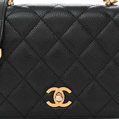 Chanel Caviar Mini Carry Around Flap Bag Black 8 of 11