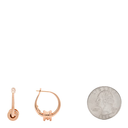 Bulgari 18K Rose Gold B.Zero1 Hoop Earrings 2 of 5