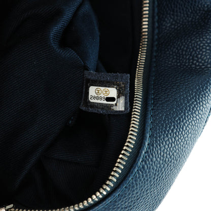 Chanel Caviar Quilted Casual Journey Flap Dark Blue 8 of 8