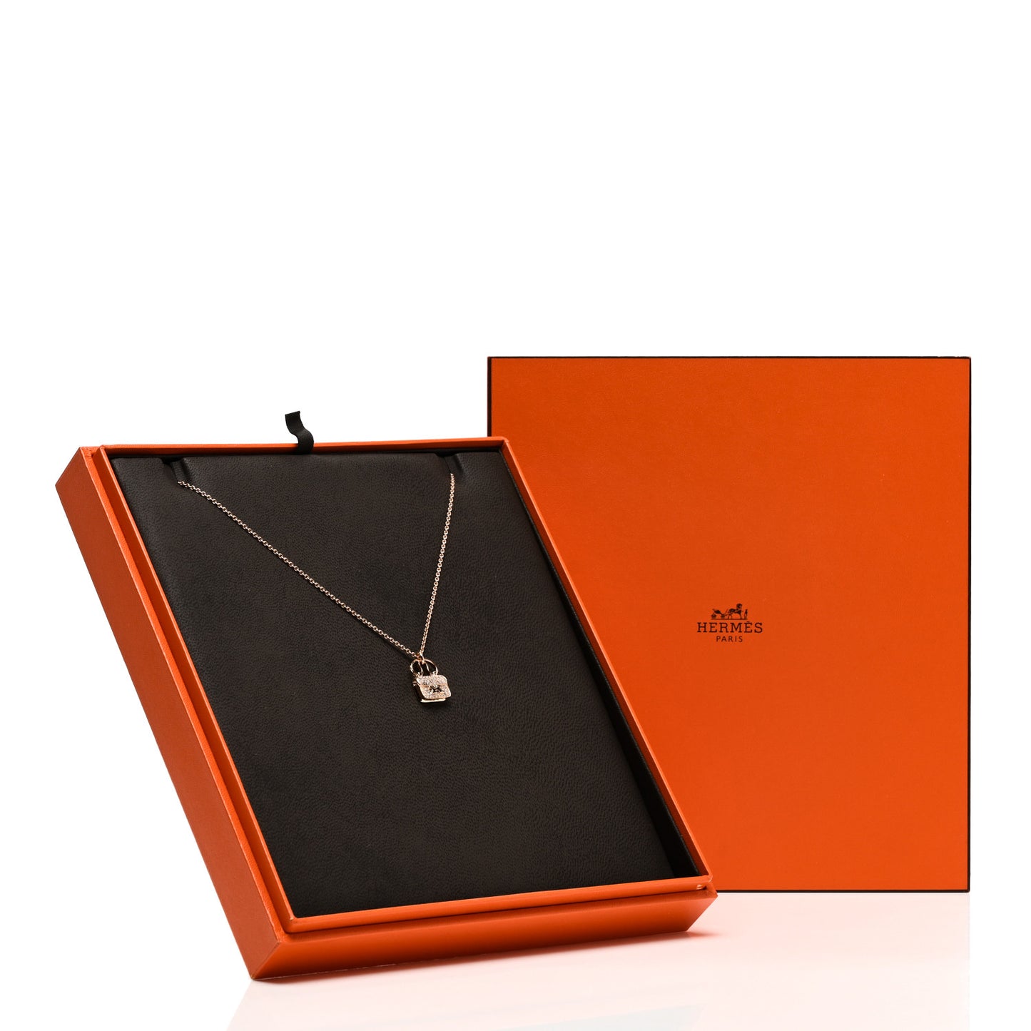 18K Rose Gold Diamond Constance Amulette Pendant Necklace
