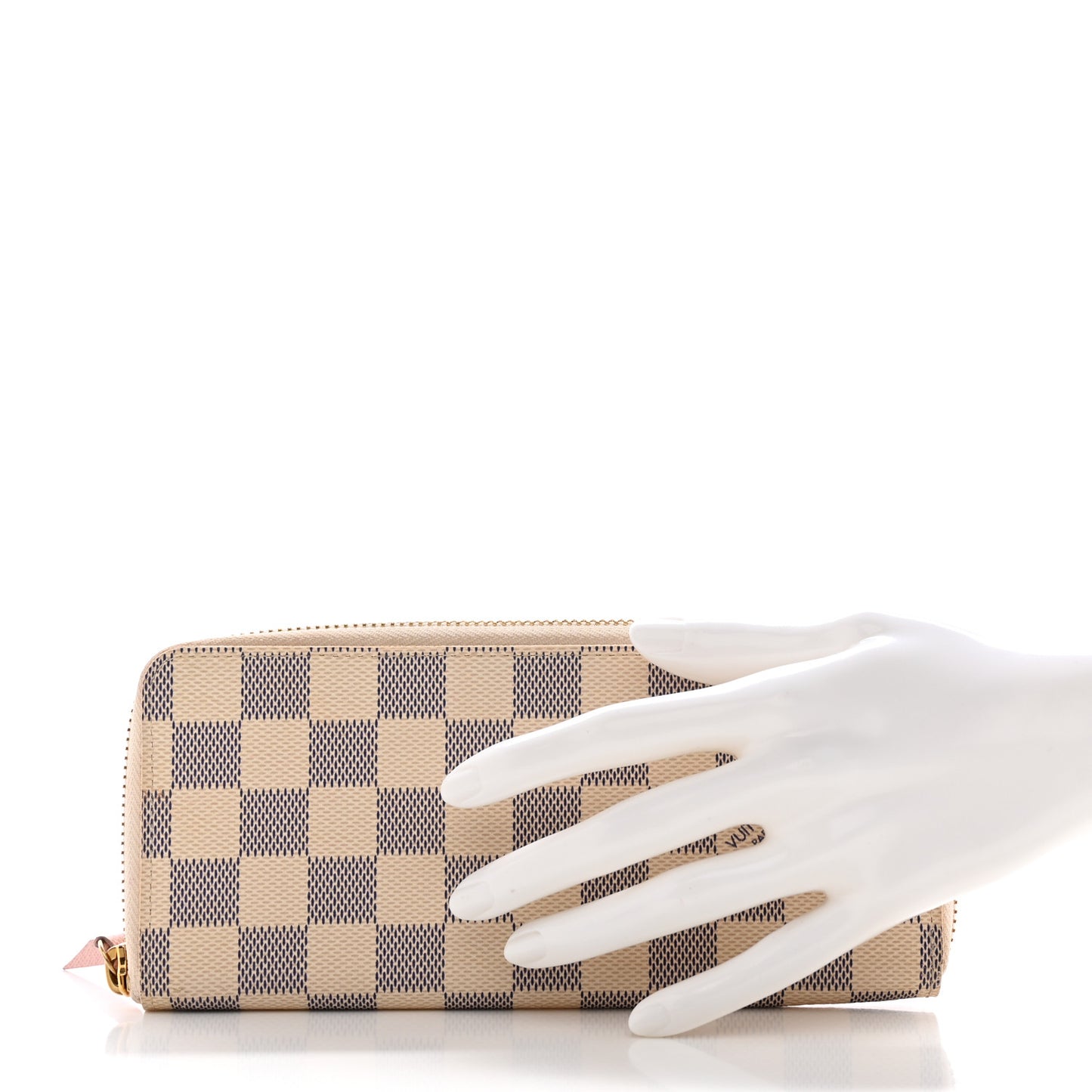 Damier Azur Clemence Wallet Rose Ballerine