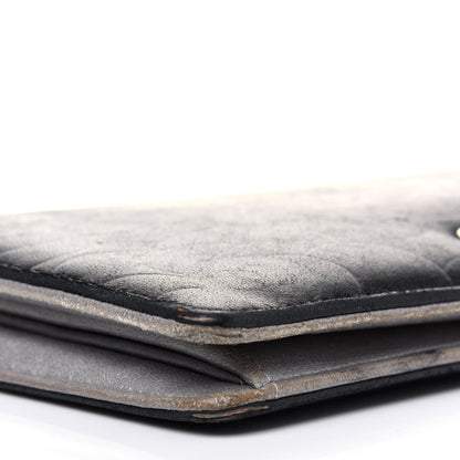 Chanel Lambskin Camellia Embossed Yen Wallet Black 16 of 26
