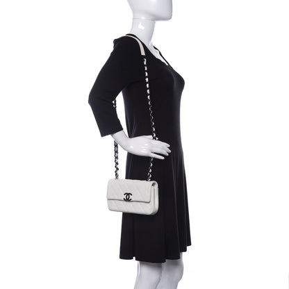 Chanel Caviar Quilted My Everything Small Flap White Black 2 of 10