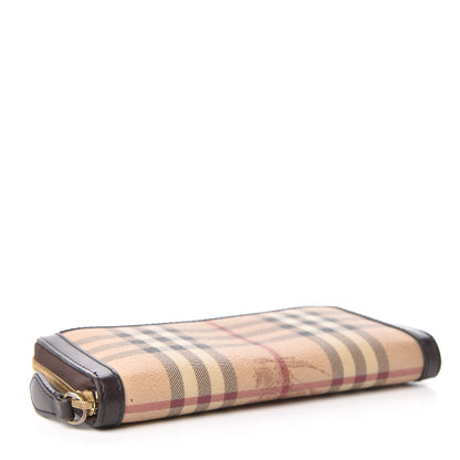 Burberry Haymarket Check Large Ziggy Zip Around Wallet Chocolate 4 of 9