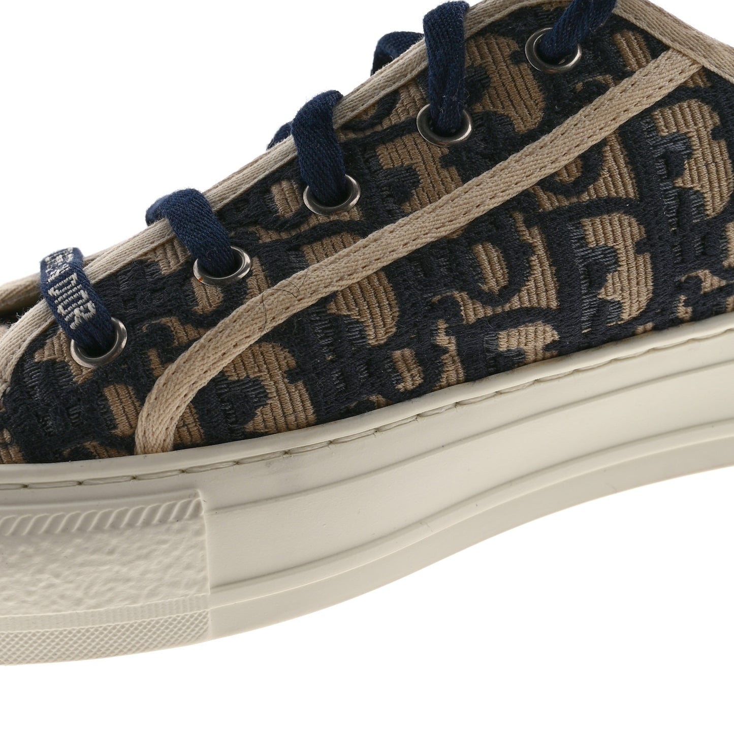 Canvas Oblique Walk'N'Dior Low Top Sneakers 41 Deep Blue