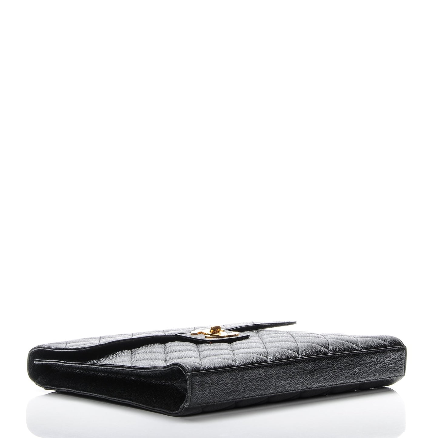 Caviar Quilted Briefcase Laptop Bag Black