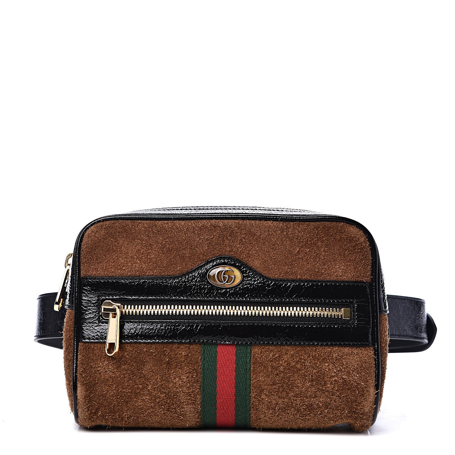 Gucci Suede Small Ophidia Belt Bag 85 34 Brown 1 of 10