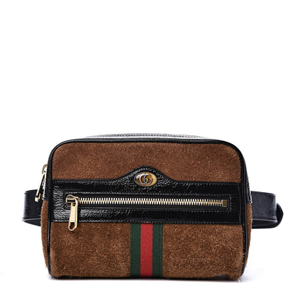 Gucci Suede Small Ophidia Belt Bag 85 34 Brown 1 of 10