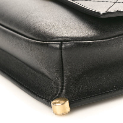 Chanel Calfskin Stitched Flap Black 10 of 10
