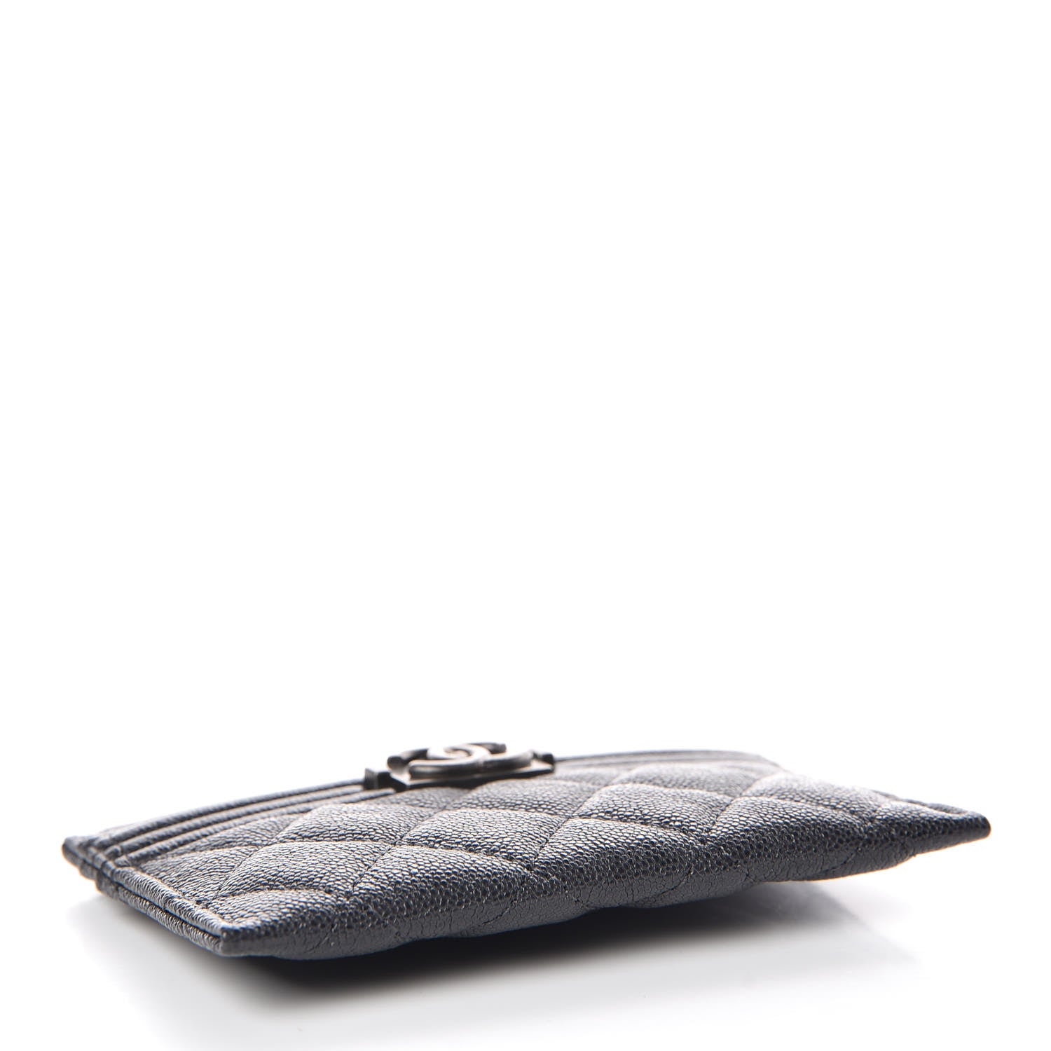 Chanel Caviar Quilted Boy Card Holder Charcoal 4 of 9
