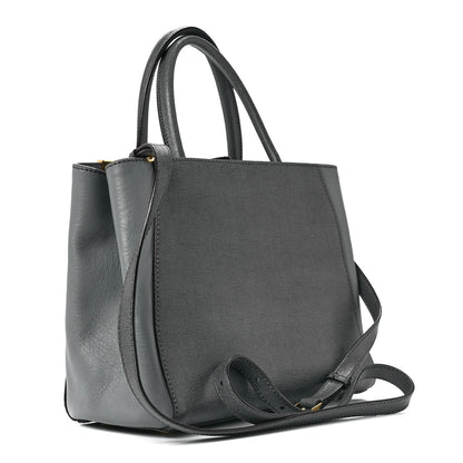 Fendi Vitello Elite Petite 2Jours Tote Grey 2 of 12