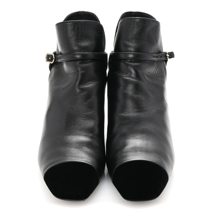 Chanel Lambskin Velvet Cap Toe Short Ankle Boots 39 Black 3 of 9