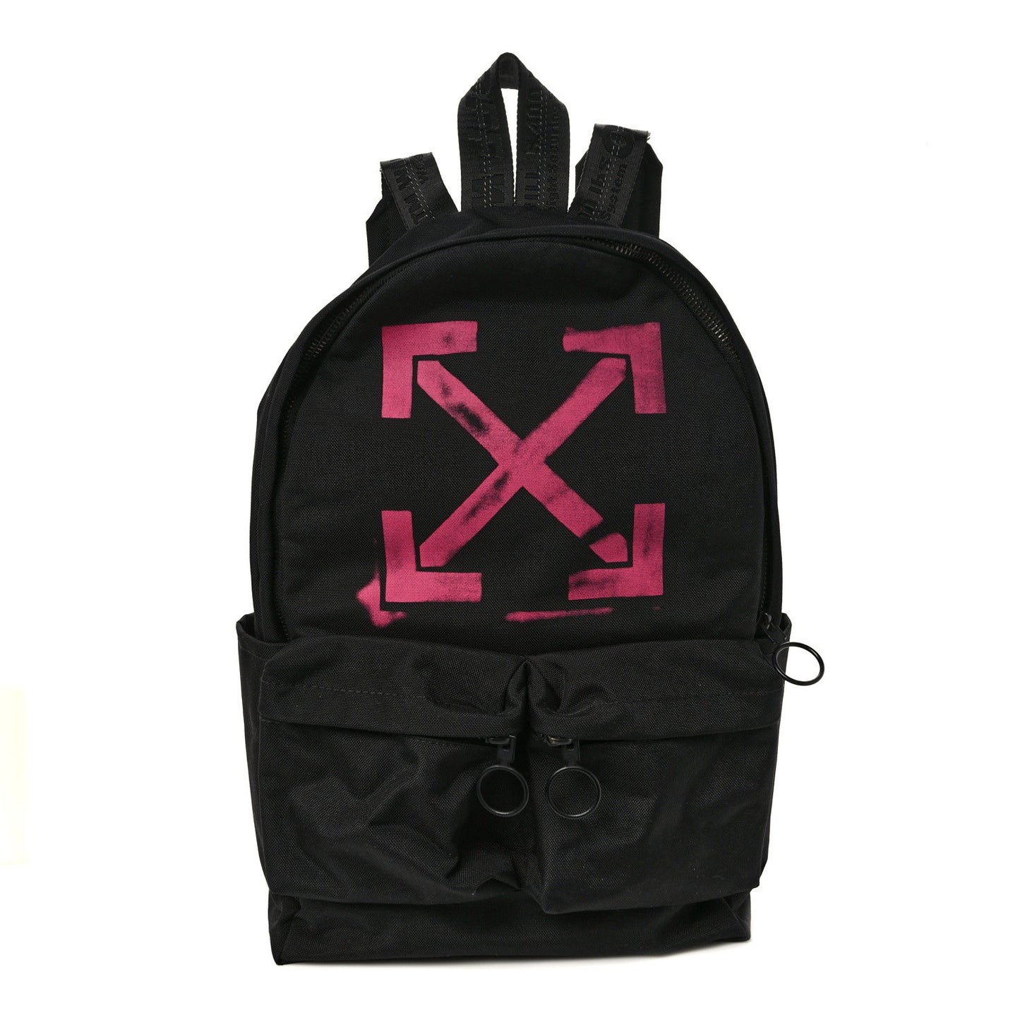 Canvas Logo Backpack Black Fuchsia