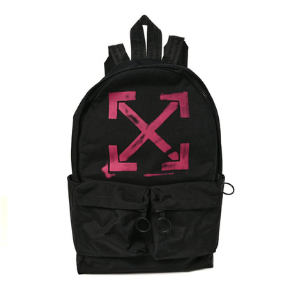 Off-White Canvas Logo Backpack Black Fuchsia 1 of 10