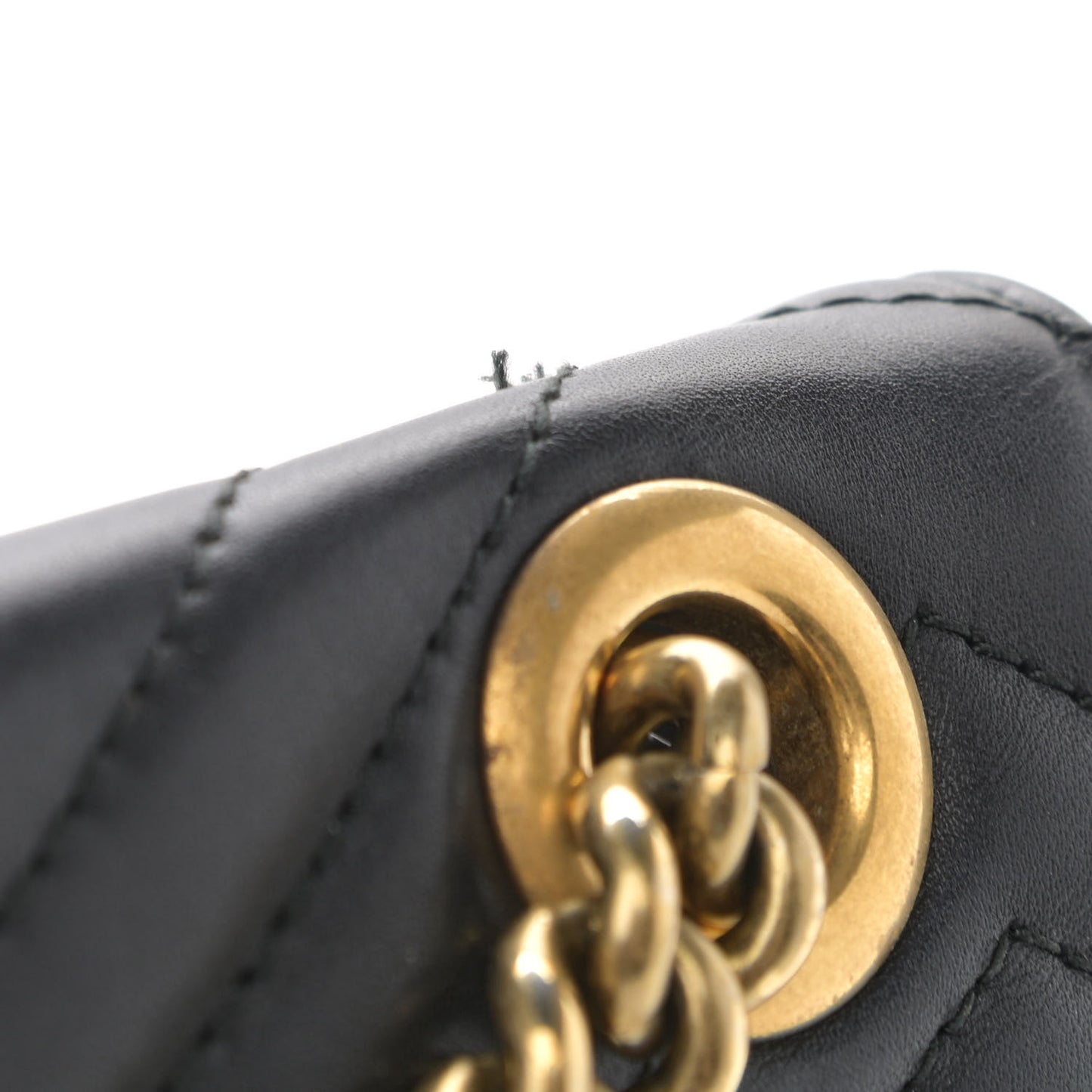 Calfskin Matelasse Medium GG Marmont Shoulder Bag Black