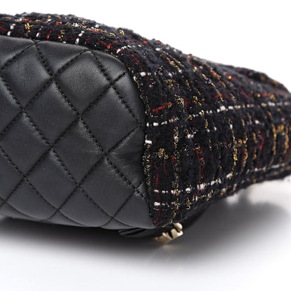 Chanel Tweed Mini Urban Spirit Backpack Black Gold 9 of 10