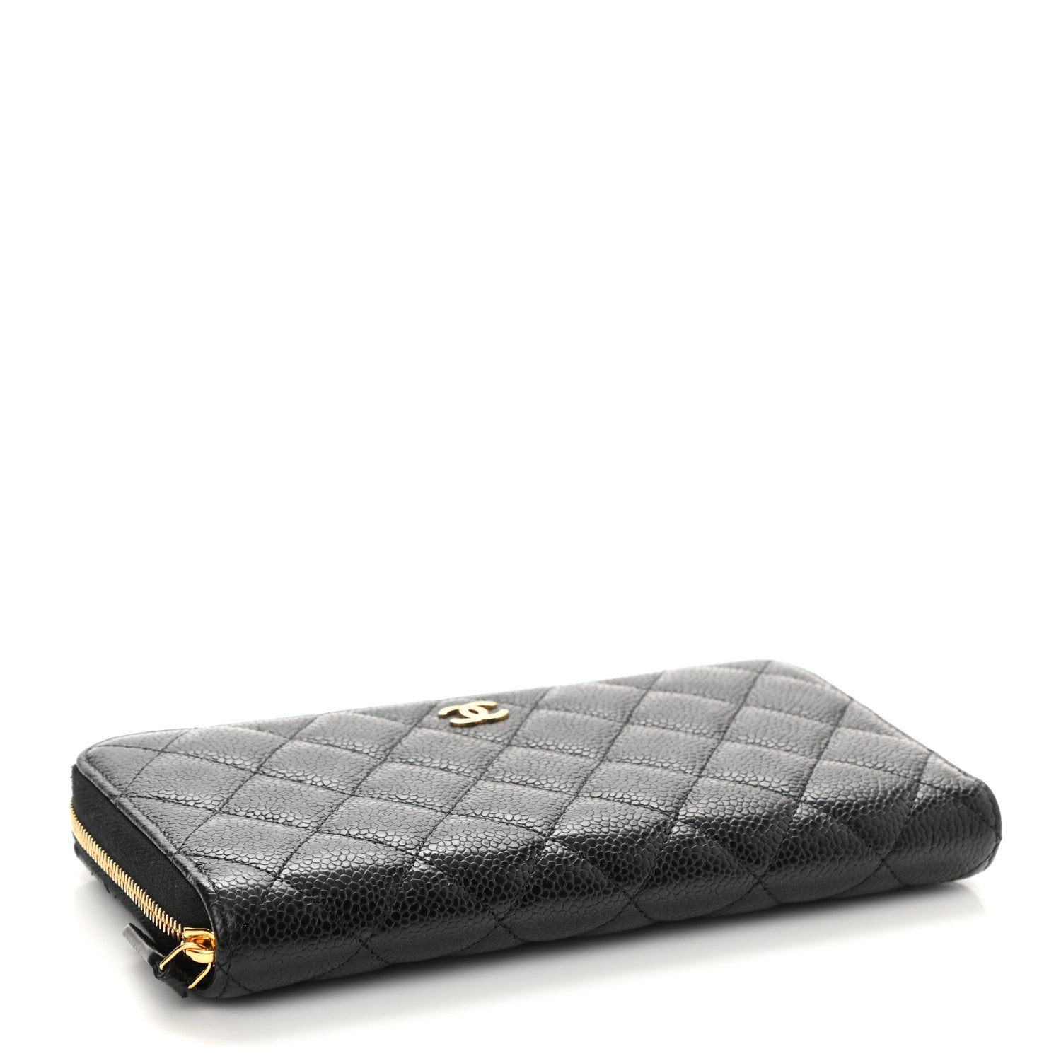 Chanel Caviar Quilted Large Gusset Zip Around Wallet Black 4 of 9