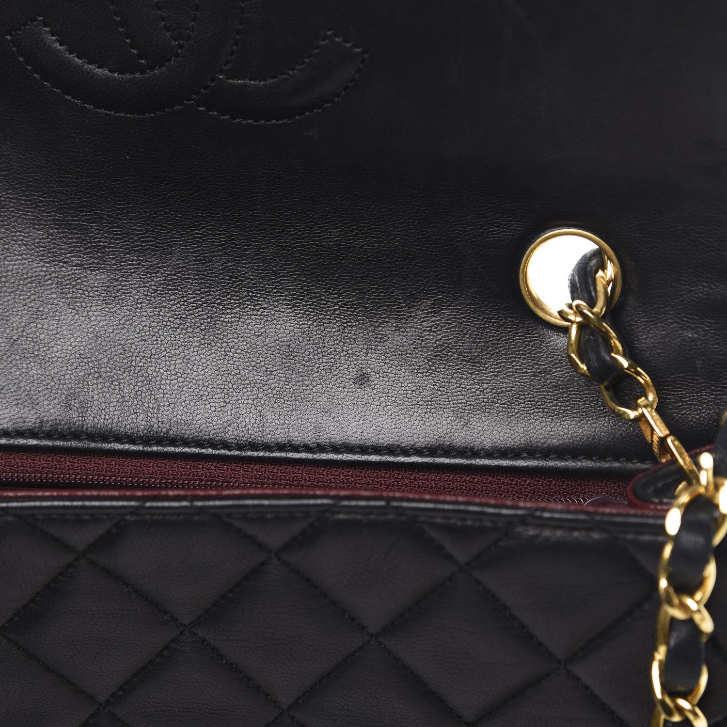 Chanel Lambskin Quilted Mini Square Flap Black 15 of 15