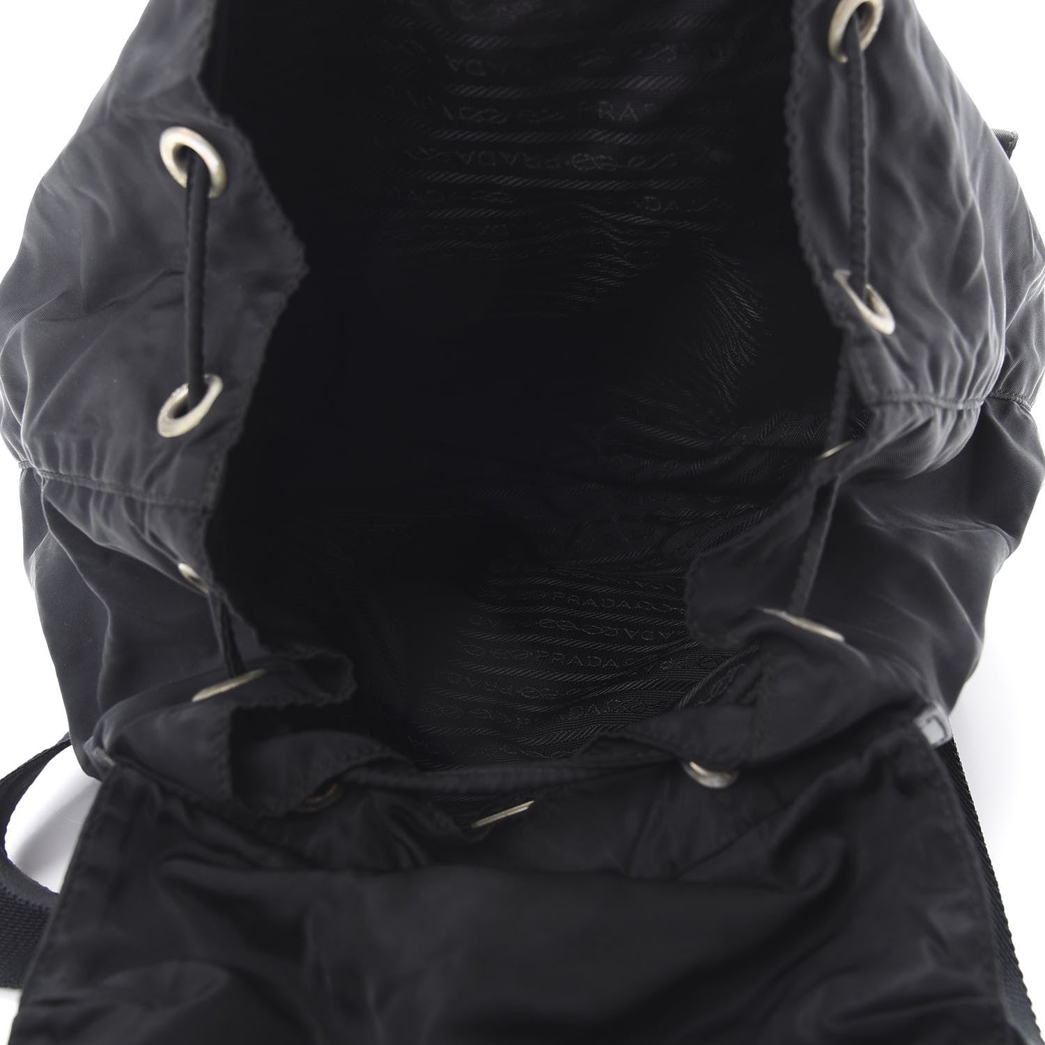 Prada Nylon Vela Medium Backpack Black 4 of 11