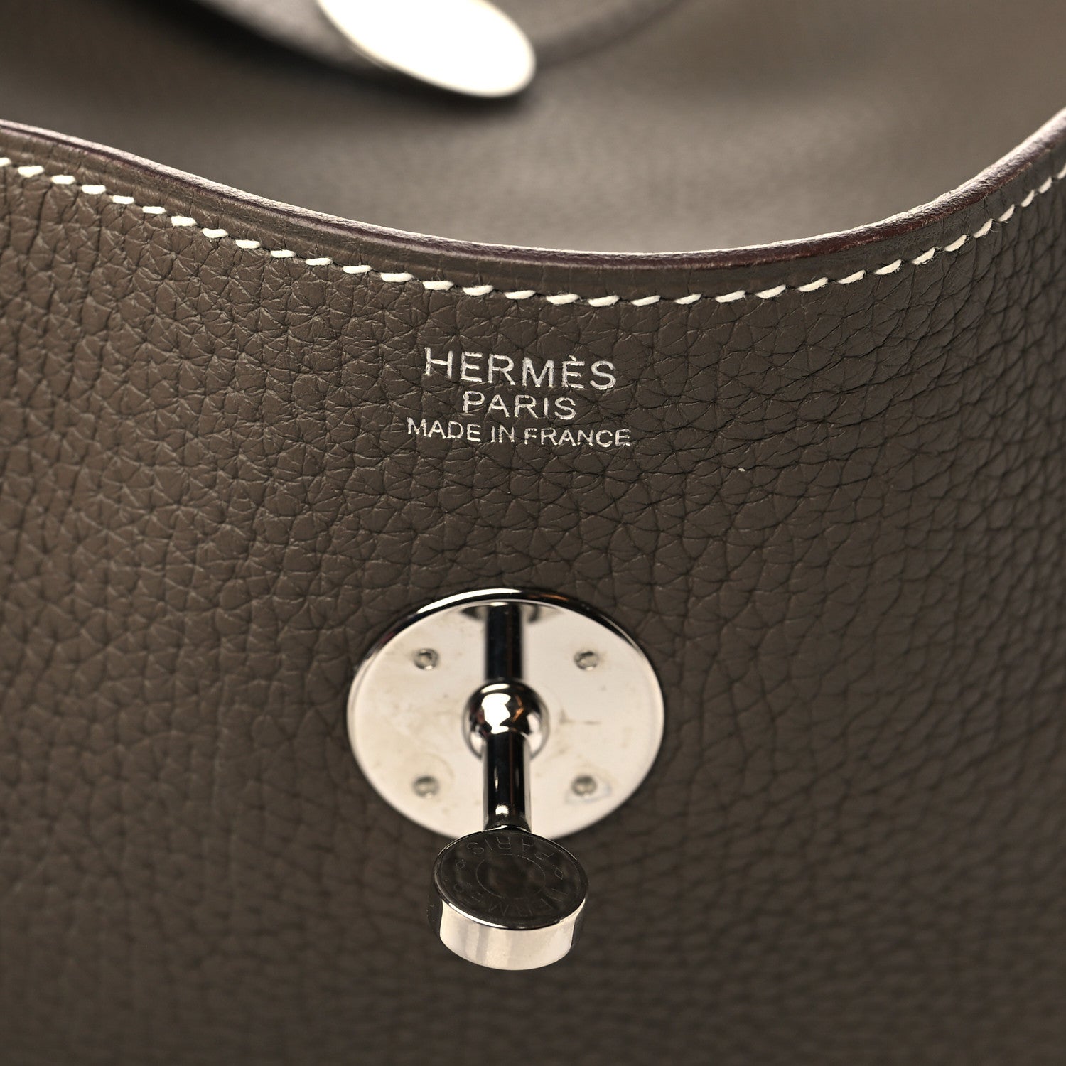 Hermes Taurillon Clemence Lindy 30 Etoupe 6 of 9