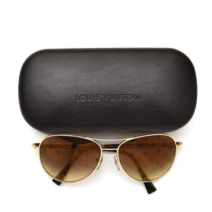 Louis Vuitton Conspiration Pilote Sunglasses Z0164U Gold 8 of 8