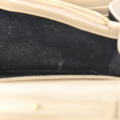 Saint Laurent Grain De Poudre Matelasse Chevron Monogram Chain Wallet Nude Powder 11 of 15