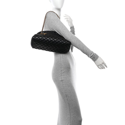 Chanel Aged Calfskin Quilted Medium Just Mademoiselle Black 2 of 12