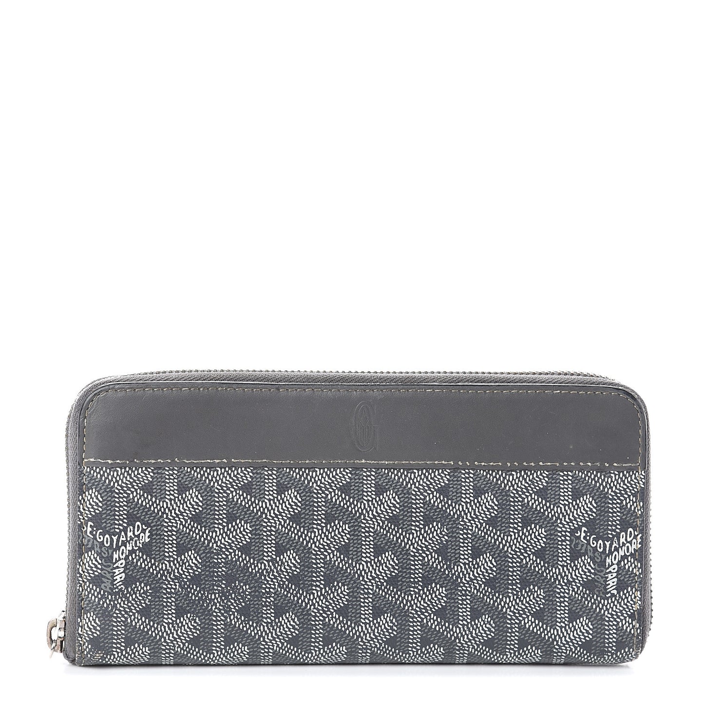 Goyardine Matignon Zip Around GM Wallet Grey