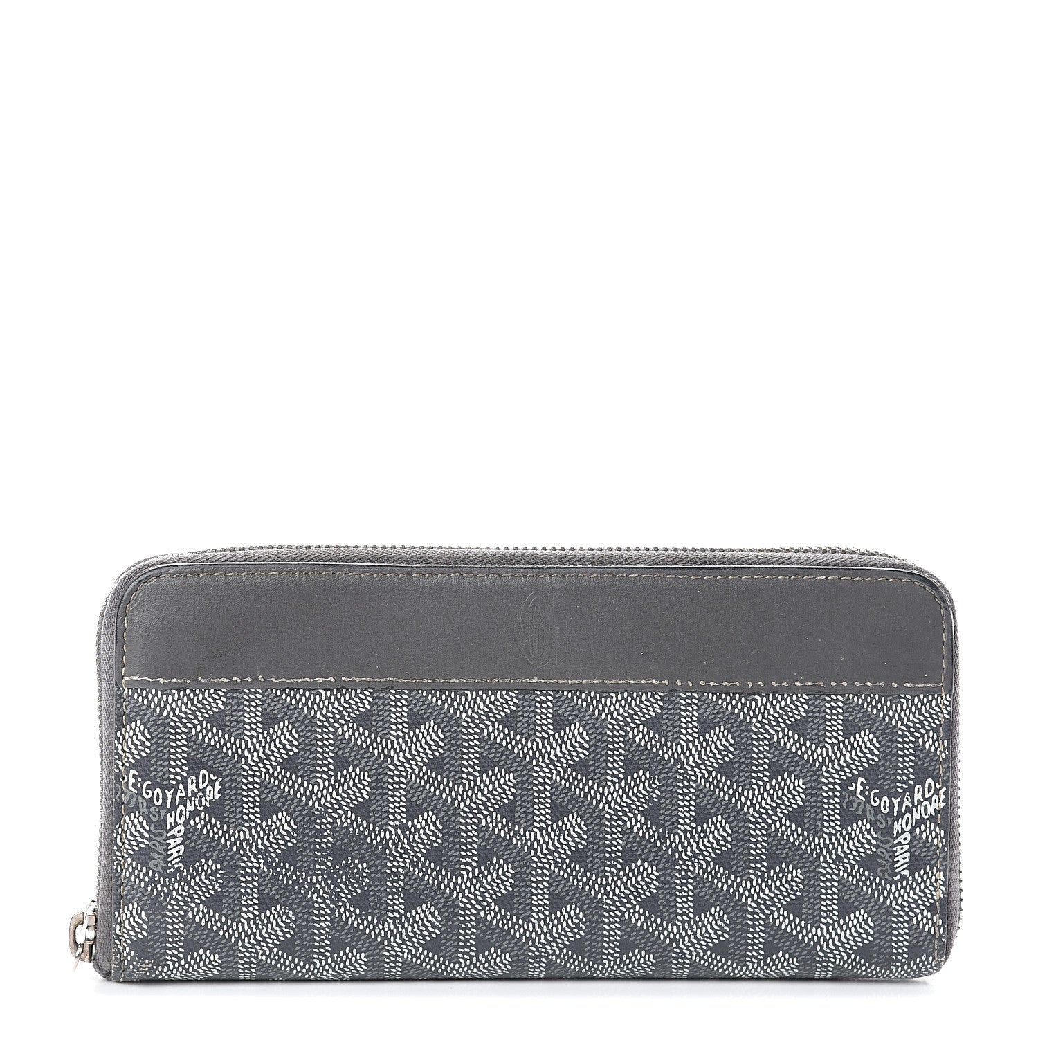 Goyard Goyardine Matignon Zip Around GM Wallet Grey 1 of 5