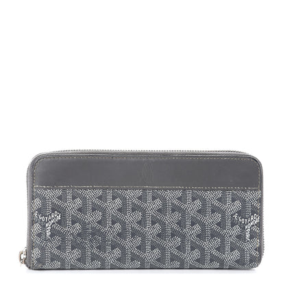Goyard Goyardine Matignon Zip Around GM Wallet Grey 1 of 5