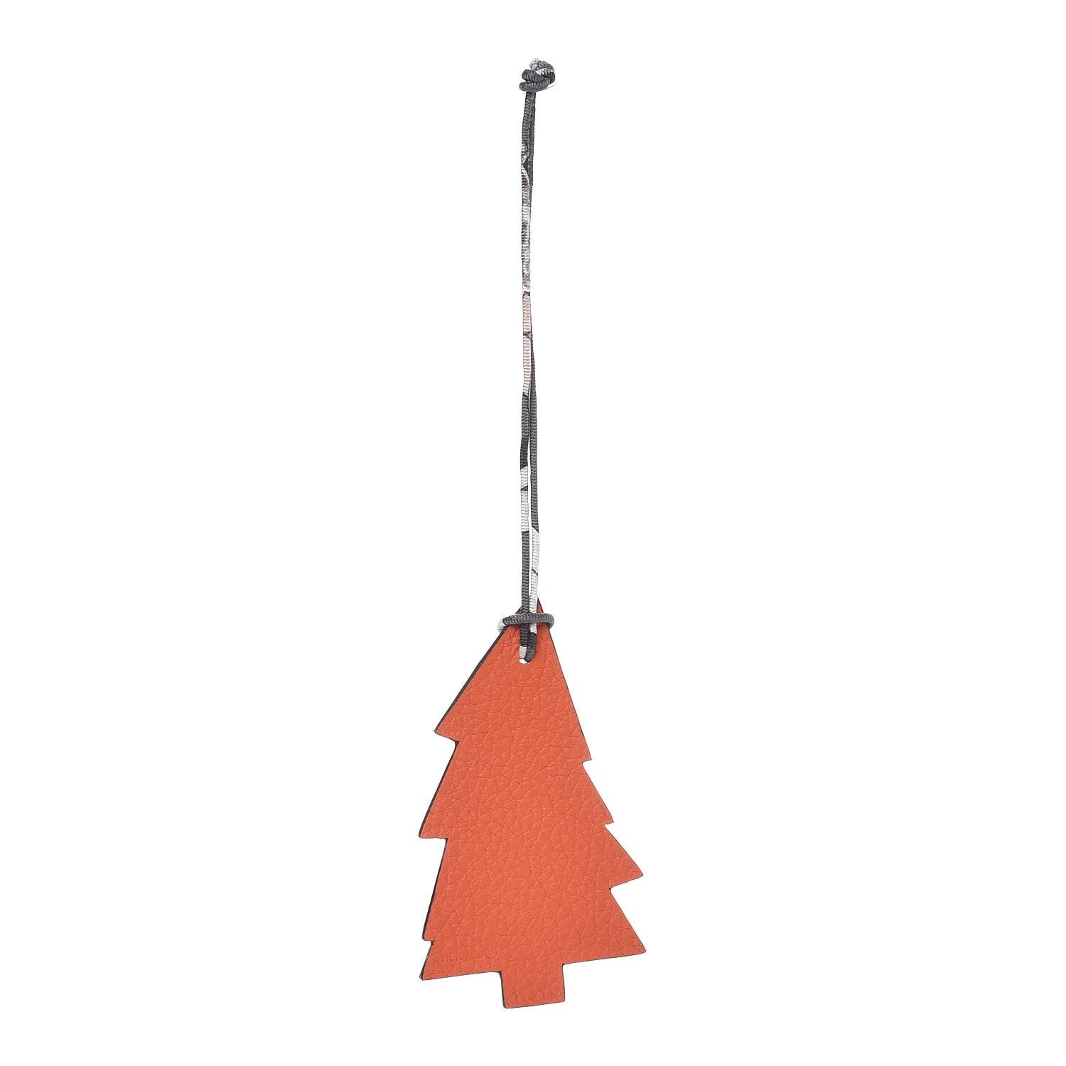 Hermes Togo Epsom Petit H Pine Tree Bag Charm Feu 1 of 4
