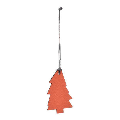 Hermes Togo Epsom Petit H Pine Tree Bag Charm Feu 1 of 4