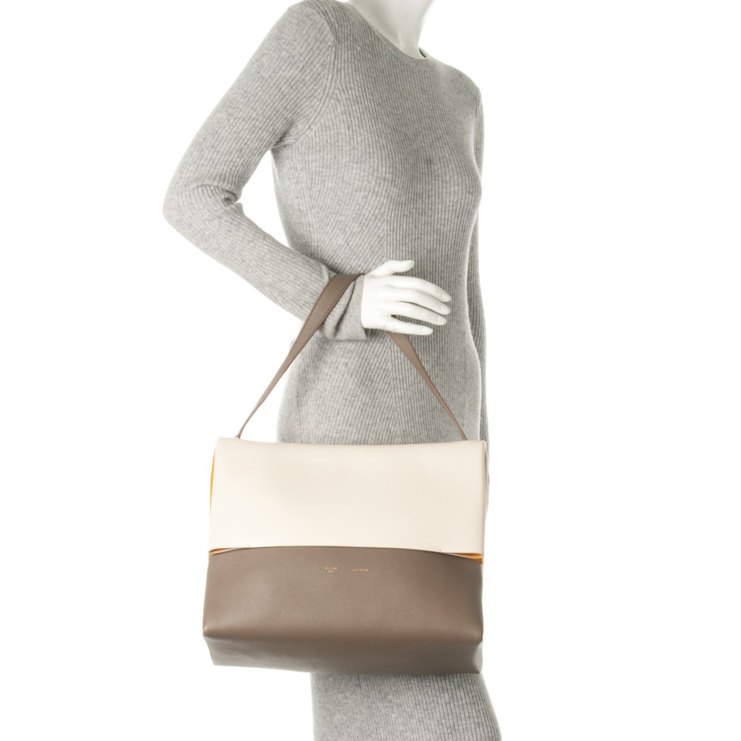 Celine Calfskin All Soft Shoulder Bag Cream 2 of 10