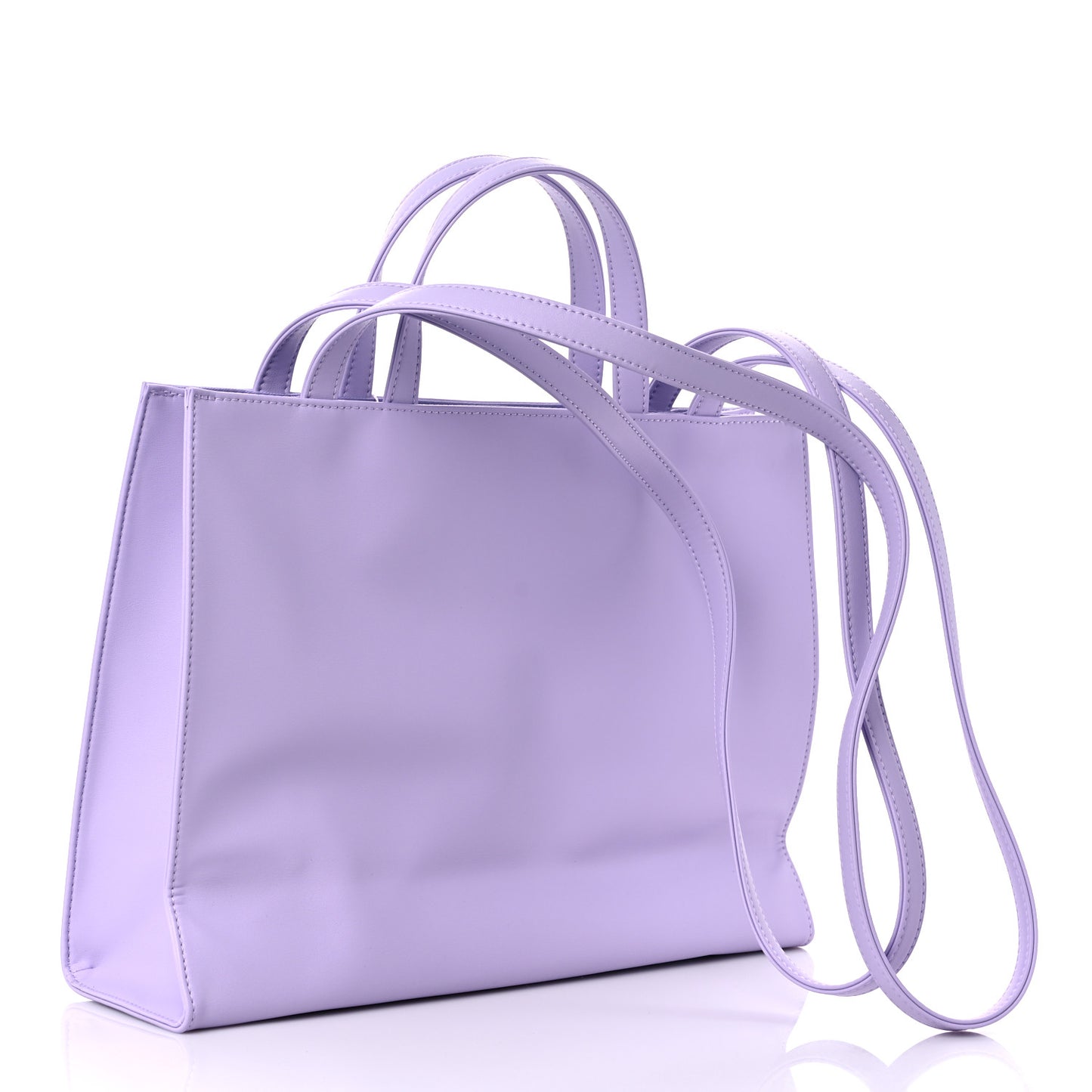 Vegan Leather Medium Shopping Bag Lavender
