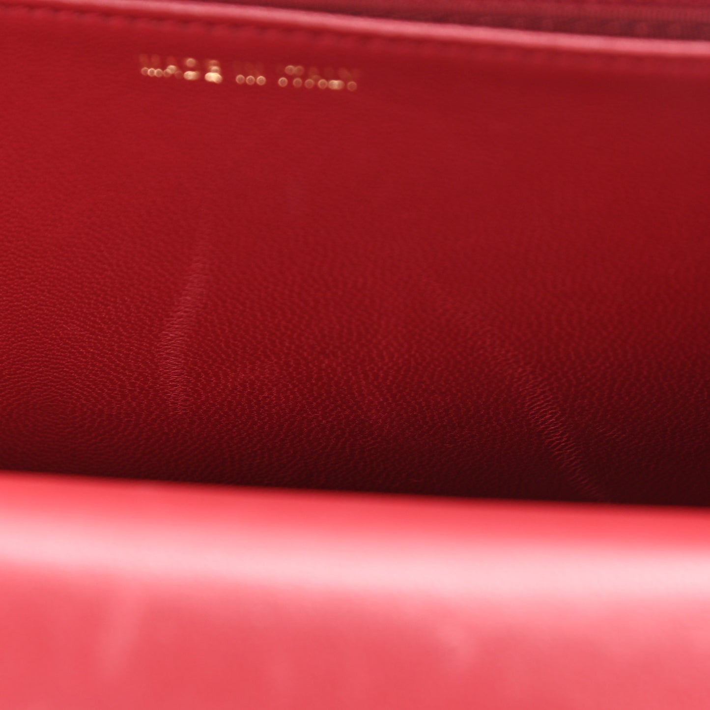 Lambskin Quilted Trendy CC Wallet On Chain WOC Red
