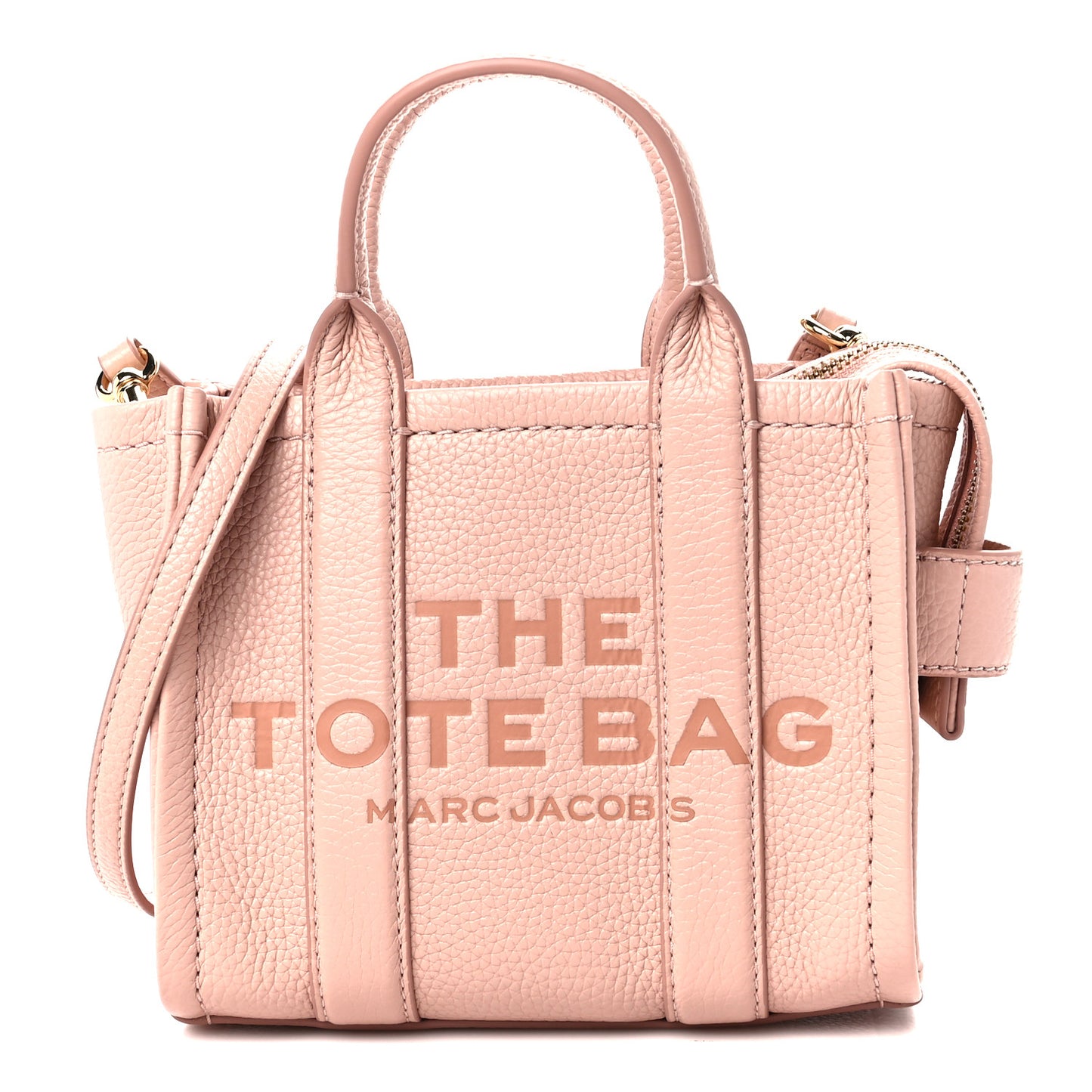 Grained Calfskin Micro The Tote Bag Rose
