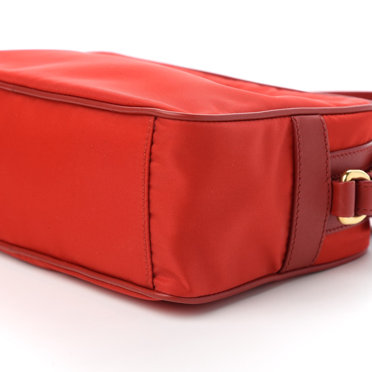 Tessuto Nylon Soft Calf Camera Bag Rosso